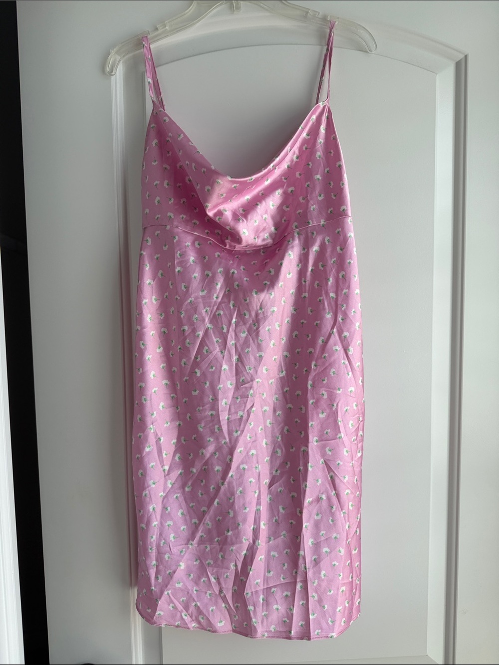 Zara Pink Floral Cowl Neck Slip